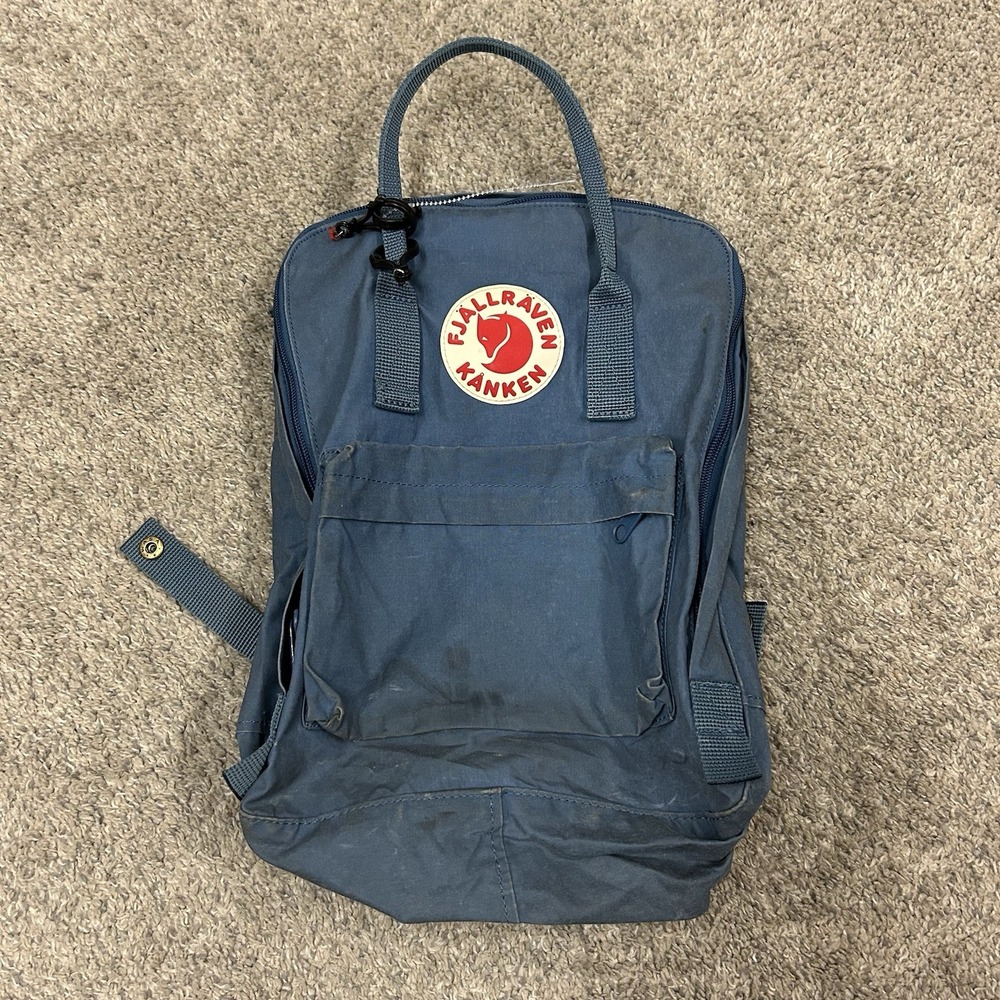 Fjallraven Kanken Backpack Blue EUC Top Handles 15 x 10 "‎ Mini
